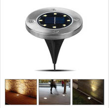 Бесплатная доставка, солнечный светильник для дорожек, 8 светодиодный, светильник на солнечной энергии, наземная лампа, уличный светильник ... 2024 - купить недорого