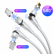 2020 New 540 Degree Rotate Fast Magnetic Cable Micro USB Type C Cable Magnetic Charging Cable For iPhone 11 Pro Max Data Line 2024 - buy cheap