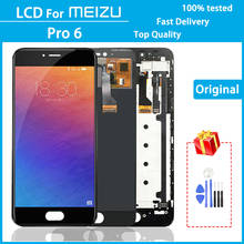 Tela lcd super amoled para meizu pro 6, 100% testada, 5.2 polegadas, original, touch screen, digitalizador, montagem para meizu pro6 display 2024 - compre barato