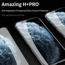 Nillkin h/h + pro vidro temperado para iphone 12/pro/max/mini protetor de tela 2.5d segurança película de vidro protetora para iphone 12 2024 - compre barato