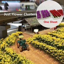Uma folha longa flor listra clusters tufts de flores artificiais modelo cenário ferroviário brinquedo diy 2024 - compre barato