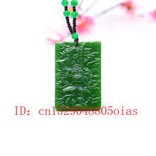 Natural Green Chinese Jade Lotus Pendant Flower Necklace Charm Jadeite Jewelry Carved Amulet Fashion Accessories Gifts 2024 - buy cheap