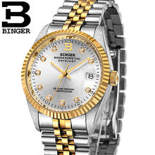 Switzerland BINGER Watch Men Automatic Mechanical Men's watches Luxury Brand Wristwatches Sapphire waterproof Diamond BG-0373-7 2024 - buy cheap