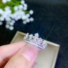 Moissanite Корона кольцо, королева, 925 серебряный бриллиант, день рождения свадьба подарок 2024 - купить недорого