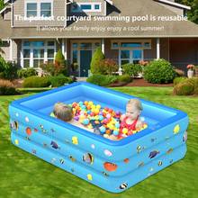 Детский надувной бассейн, утолщенный трехслойный прочный большой семейный бассейн для детей и младенцев 2024 - купить недорого