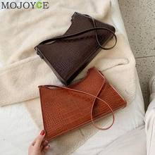 Fashion Women Handbag Crocodile Leather Retro Shoulder Bag Solid Color Simple Elegant Ladies Totes 2024 - buy cheap