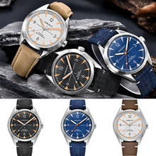 41MM Corgeut Luxury Brand men leather  Watch Miyota Automatic Sport Design clock Blue Dial Sapphire Mechanical male wrist watch 2024 - buy cheap