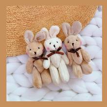 Mini Joint Bear Stuffed Plush Toys 4.5in Cute Tedy Bears Pendant Dolls Gifts Birthday Wedding Party Decor Lovely Gift For Kids 2024 - buy cheap