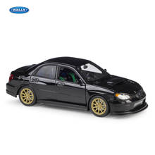 WELLY 1:24 SUBARU IMPREZA WRX STI Sports Car Simulation Alloy Car Model Crafts Decoration Collection Toy Tools Gift B230 2024 - buy cheap