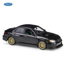 Welly 1:24 subaru impreza wrx sti esportes carro simulação liga modelo de carro artesanato decoração coleção ferramentas brinquedo presente b230 2024 - compre barato