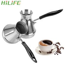 HILIFE Butter Melting Pot Coffee Utensils Kitchen Tools European Long Handle Moka Pot Stainless Steel Turkish Coffee Pot 2024 - buy cheap