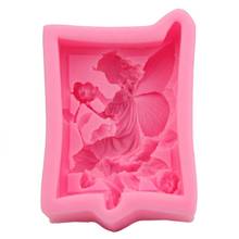 3D Angel Flower Fairy Silicone Mold DIY Soap Clay Candle Making Cake Fondant Baking Mould Decorating Tool 2024 - buy cheap