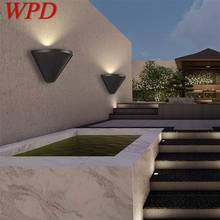 WPD Patio настенное бра черное наружное настенное освещение водонепроницаемое современное домашнее декоративное для крыльца балкона двора виллы 2024 - купить недорого