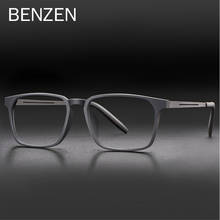 BENZEN-gafas ópticas para hombre y mujer, lentes cuadradas ultraligeras con montura TR90 y titanio, graduadas, 5293 2024 - compra barato