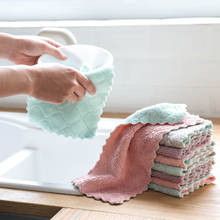 Toalha de mão de veludo coral, anti-aderente, toalha de limpeza para cozinha, para casa, cozinha, envio direto 2024 - compre barato