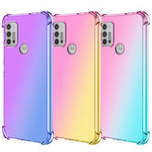 Rainbow Gradient Soft Silicone Phone Cover for Motorola Moto G50 G10 G30 E7 Power G9 Play G 5G plus G8 Airbag Shockproof Case 2024 - buy cheap