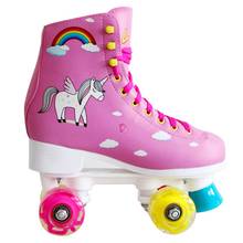 Patines con 4 luces Led para niños, patines equilibrados, de doble rueda, Quad, de seguridad de alta calidad, para principiantes 2024 - compra barato