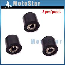 3x Motorcycle Rubber 10mm Black Chain Tensioner Pulley Roller For Chinese Pit Pro Trail Motor Dirt Bike Motocross 2024 - buy cheap