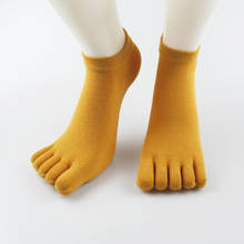 Meias femininas 1 par inverno outono quente engraçado meias cinco dedo do pé macio algodão invisibilidade sólida adorável meias chinelos 2024 - compre barato