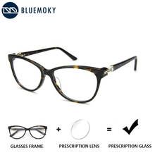 BLUEMOKY Acetate Cat Eye Glasses Frame Women Retro Anti Blue Light Optical Spectacle Frames Clear Lens Prescription Eyewear 2024 - buy cheap