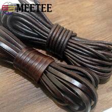 Meetee 1.5-10mm 5Meter Round Flat Leather Rope DIY Bracelet Necklace Jewelry Vintage Cowhide Cord Handmade Decoration CD203 2024 - buy cheap