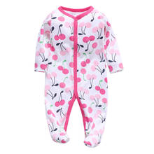 Baby Spring Summer Pajamas Boys Girls Long Sleeve Jumpsuit for Newborn Sleep Play Clothes 0 -12 Months Baby Footed Romper 2024 - buy cheap