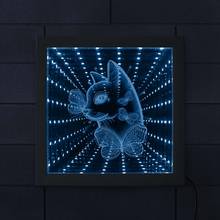 Marco de espejo infinito LED con forma de gato con mariposa, luz de espejo de visión de túnel de retrato de gatito, espacio sin fin, gráficos, RGB, regalo para amantes de los gatos 2024 - compra barato