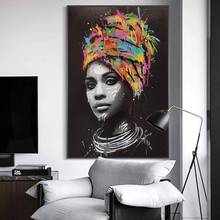 African Woman Nude Canvas Paintings On The Wall Art Posters And Prints Black Girl Graffiti Art Pictures Home Wall Decoration 2024 - buy cheap