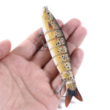 HENGJIA 12,5 см 22 г погружные рыболовные приманки, наживки, соединяемые Swimbait жесткие приманки рыболовные снасти для басов Isca Crankbait 2024 - купить недорого