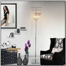 Modern Luxurious Crystal Floor Lamp Popular Chrome Clear Crystal Floor Stand Lighting E14 Bulb For Study Living Room FL10008 2024 - buy cheap