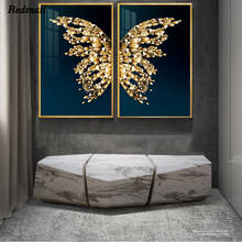 Asas borboleta douradas abstratas diamantes bordado diy pintura de diamante ponto cruz 5d broca completa mosaico arte de parede eepedrarias 2024 - compre barato
