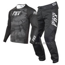 Motocross Delicate Fox Gear Set 180 Oktiv Trev Jersey Pants Moto Cross Outfit MX Combo MTB Bike Suit Black For Men 2024 - buy cheap