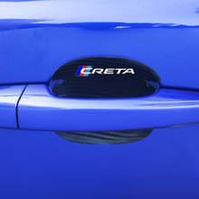 4 шт., тканевая защитная наклейка из углеродного волокна для дверей автомобиля, декоративная модификация для Hyundai creta ix25, аксессуары, Стайлинг автомобиля 2024 - купить недорого