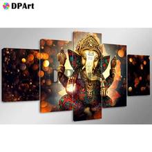 5PCS Diamond Painting 5D Full Square/Round Drill Hindu God Elephant Daimond Embroidery Painting Cross Stitch Mosaic M1075 2024 - buy cheap