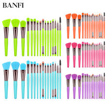 BANFI 16pcs Neon Color Makeup Brushes Professional Synthetic Foundation Powder Eyeshadow Blending Make Up Tool Set Maquiallage 2024 - buy cheap