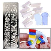 Nail Stamping Plates Dreamcatch Flower Leaf Geometry Transfer Stencils Jelly Stamper Scrapper Manicure Tools Nail Stamper Kit 2024 - buy cheap