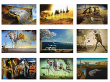 Surrealismo quadros em tela por salvador dali famoso arte da parede cartazes e quadros de parede para sala estar decoração casa 2024 - compre barato