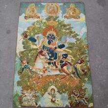 Brocado bordado de seda do budismo tibetano 35 polegadas, estátua de buda tra um cavalo branco, thangkas, sobranco, neopala 2024 - compre barato