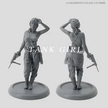 Soldado em resina de soldado tanque aliado mulheres (50mm), modelo de figura kits de estrutura automática montada 2024 - compre barato