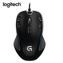 Logitech g300s mouse gamer 2500dpi, mouse ergonômico com fio óptico 2024 - compre barato