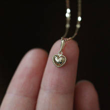 Женское Ожерелье из стерлингового серебра 925 пробы с подвеской в форме сердца, 14 К ЗОЛОТА 2024 - купить недорого