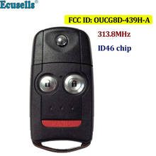 2 + трехточечный пульт дистанционного управления с 3 кнопками, брелок 313,8 МГц, чип ID46 для Acura TL 2007-2008, идентификатор FCC: Φ 2024 - купить недорого