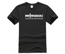 Camiseta militar Marsoc de las fuerzas especiales del Cuerpo de Marines para hombre, Tops de manga corta con cuello redondo a la moda, ropa negra 2024 - compra barato