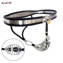 Male Chastity Belt Stainless Steel Chastity Cages Penis Lock Cock Cage BDSM Adult Games Penis Restraint Device Sex Toys for Men 2024 - buy cheap