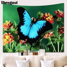Tapiz psicodélico con estampado de mariposa en 3D para decoración del hogar, tapiz de pared, tapiz indio, Hippie, bohemio 2024 - compra barato