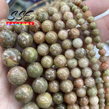 Natural Unakite Stone Beads Round Loose Spacer Beads For Jewelry Making DIY Bracelet Necklace Charm 15'' Pick Size 4/6/8/10/12mm 2024 - buy cheap