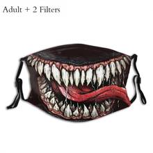 Alien Symbiote Washable Mouth Mask Venom Eddie Brock Sci-Fi Superhero Movie Reusable Face Masks With Filters Anti Haze Mask 2024 - buy cheap