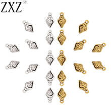 ZXZ-Colgante de Caracol de mar en 3D, accesorio de plata tibetana/oro, cuentas para DIY, collar, pulsera, joyería, 30 Uds. 2024 - compra barato
