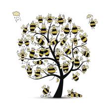 ZhuoAng-sellos transparentes de árbol de abeja de dibujos animados para álbum de recortes, fabricación de tarjetas, álbum, manualidades decorativas de sello de silicona 2024 - compra barato