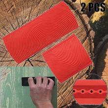 Kit de herramientas de granulado de madera, herramienta de pintura de grano de madera, cepillo, decoración de pared, pintura, cepillado, 2 uds. 2024 - compra barato